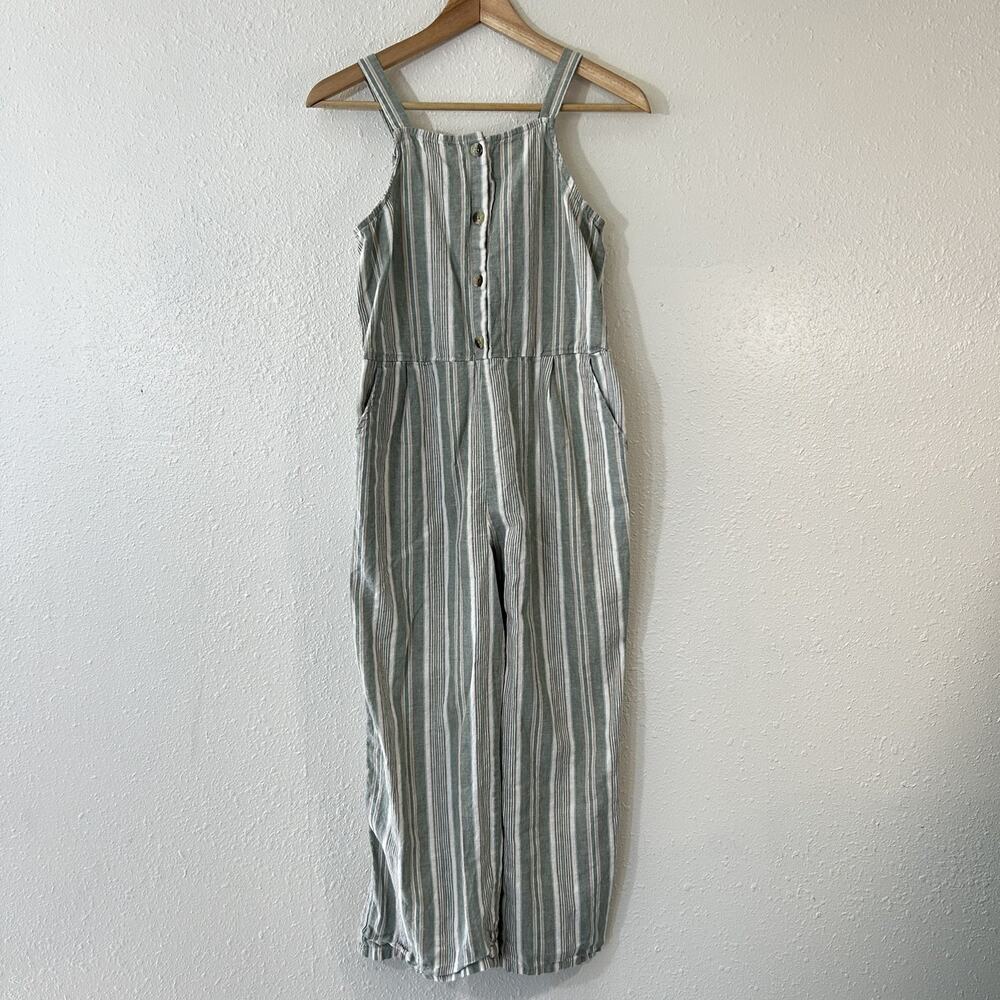 Striped Green Kids Jumpsuit Romper